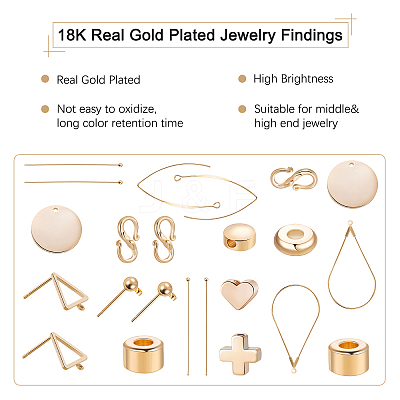Brass Beads KK-BC0006-57G-1