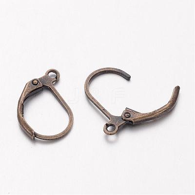 Brass Leverback Earring Findings KK-H670-AB-NF-1