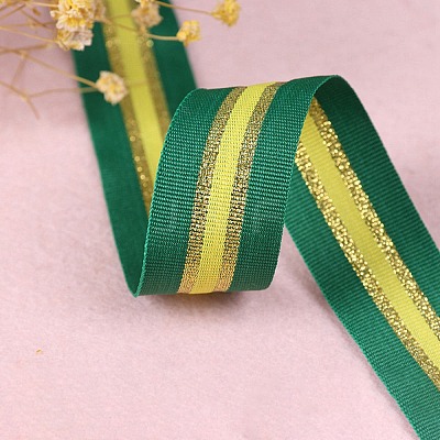 Sparkle Polyester Glitter Ribbon OCOR-WH0078-60I-1