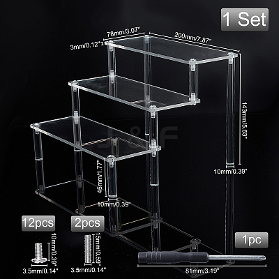 Acrylic Multi-Storey Display Rack AJEW-WH0245-74-1
