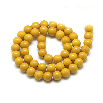 Synthetic Ocean White Jade Beads Strands G-S254-8mm-B04-1
