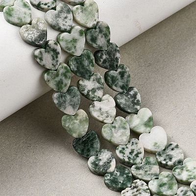 Natural Green Spot Jasper  Beads Strands G-M403-A22-03-1