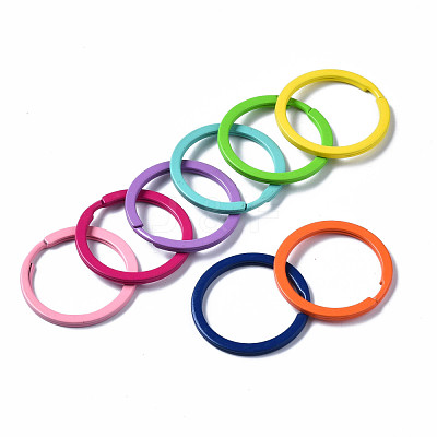 Spray Painted Iron Split Key Rings X-KEYC-S255-003-1