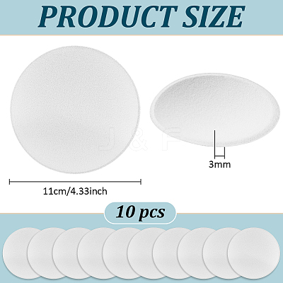 10Pcs EVA Cloth Round Fascinator Hat Base for Millinery Magic AJEW-BC0009-72-1