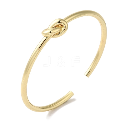 Brass Open Cuff Bangles BJEW-C070-06G-1
