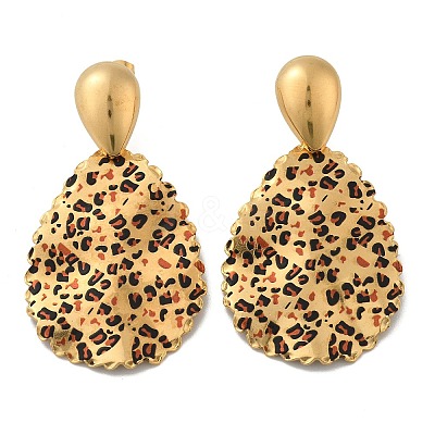 304 Stainless Steel Enamel Stud Earrings EJEW-Z084-15G-05-1