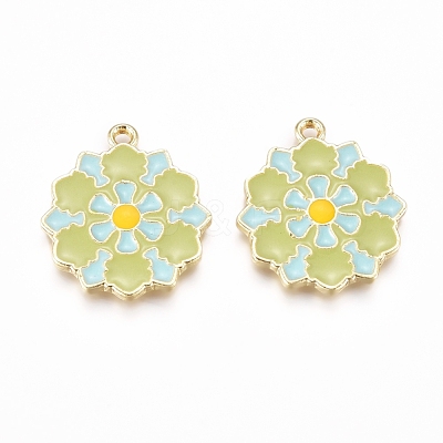 Alloy Enamel Pendants ENAM-E568-12G-1
