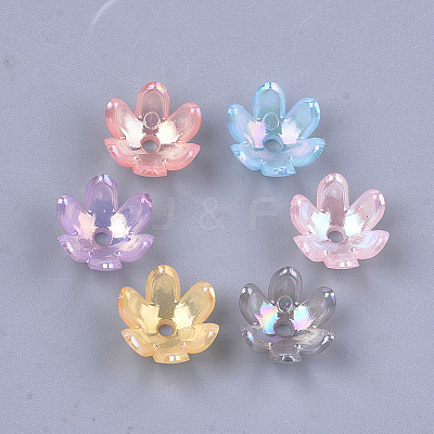 100G Transparent Acrylic Bead Caps TACR-SZ0001-37-1