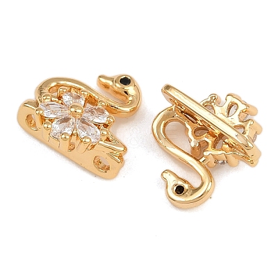 Brass Micro Pave Celar Cubic Zirconia Spacer Bars KK-F910-23G-02-1