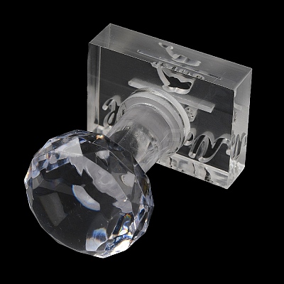 Clear Acrylic Soap Stamps with Handle DIY-XCP0002-91F-1