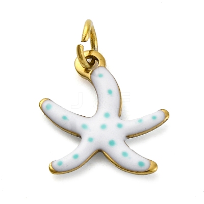 304 Stainless Steel Enamel Charms STAS-E550-40G-03-1