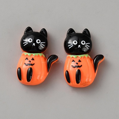Halloween Opaque Resin Cabochons RESI-B029-02-1