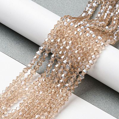 Transparent Electroplate Glass Beads Strands LS-GLAA-F029-2mm-C12-1