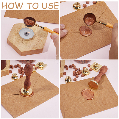 4Pcs 4 Styles Brass Blank Stamp Heads DIY-CP0009-48-1