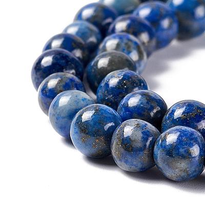 Natural Lapis Lazuli Round Bead Strands G-E262-01-6mm-1