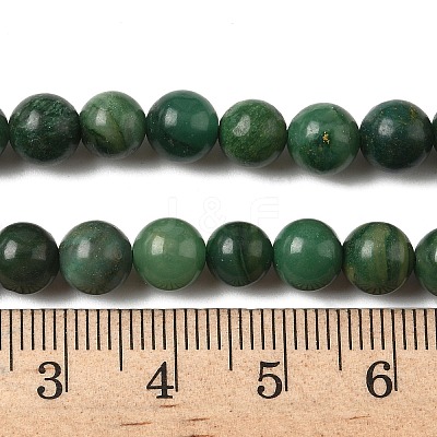 Natural West African Jade Round Beads Strands X-G-P075-03-6mm-1