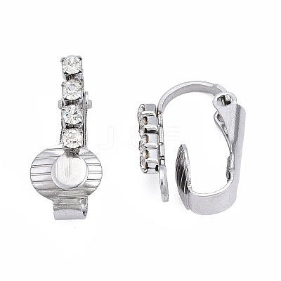 304 Stainless Steel Clip-on Earring Converters Findings LS-STAS-N092-142-1