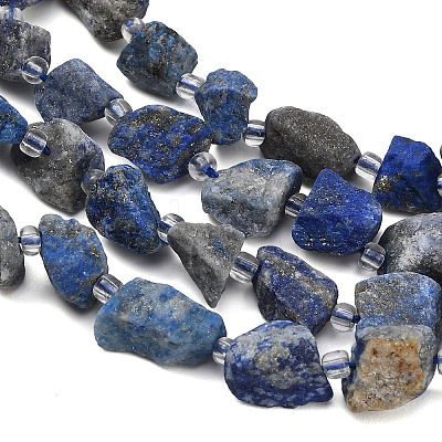 Raw Rough Natural Lapis Lazuli Beads Strands GG-CBA0B77-A02-01-1