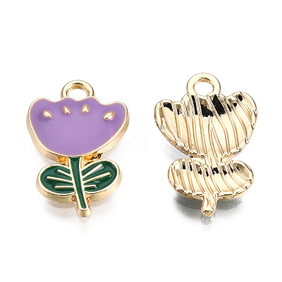 Eco-Friendly Zinc Alloy Pendants ENAM-R051-07-02G-NR-1