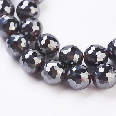 Non-magnetic Synthetic Hematite Beads Strands G-G726-03-8mm-1