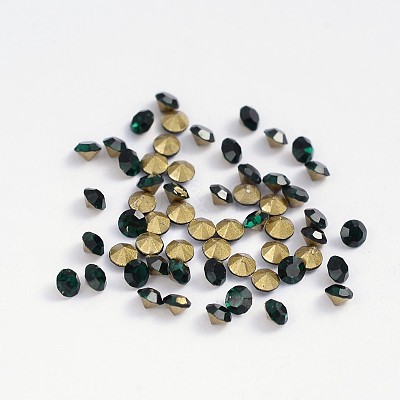 Back Plated Grade A Diamond Glass Pointed Rhinestone RGLA-SS6-010-1