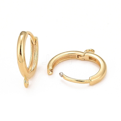 Rack Plating Eco-friendly Brass Hoop Earring Findings LS-X-KK-D075-03G-RS-1
