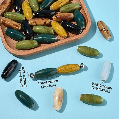 10Pcs Handmade Porcelain Beads PORC-YW0001-34-1