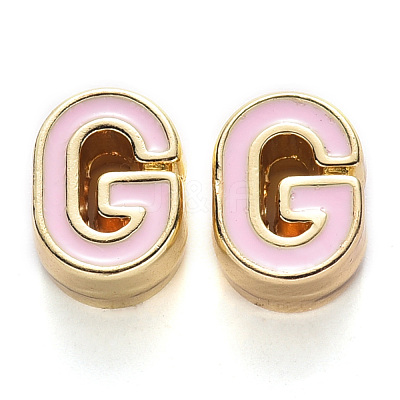 Rack Plating Alloy Enamel Beads X-ENAM-S122-033G-NR-1