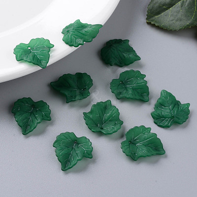 Autumn Theme Transparent Frosted Acrylic Pendants X-PAF002Y-29-1