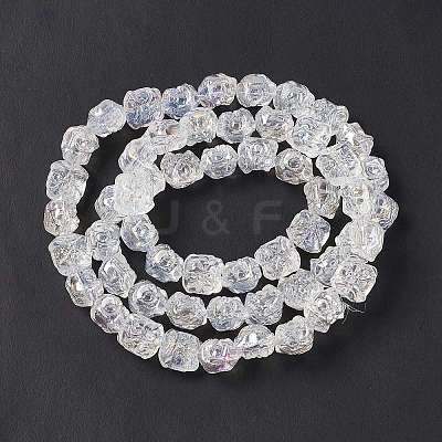 Transparent Electroplate Glass Beads X1-GLAA-P028-M-1