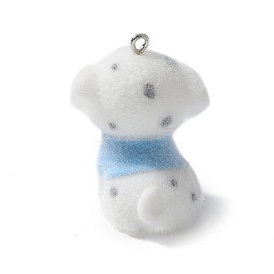 Flocky Resin Pendants FIND-A047-04P-01-1