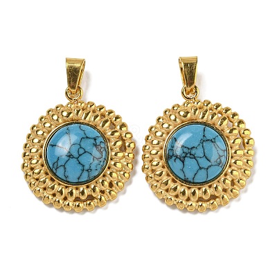Synthetic Turquoise Pendants STAS-U024-15G-02-1