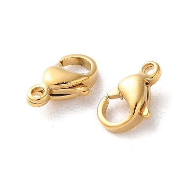 304 Stainless Steel Lobster Claw Clasps X-STAS-V007-01A-G-1