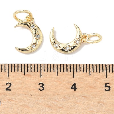 Brass Micro Pave Cubic Zirconia Pendants KK-D386-15G-02-1