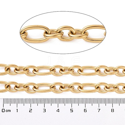 Ion Plating(IP) 304 Stainless Steel Figaro Chains CHS-E009-02G-1