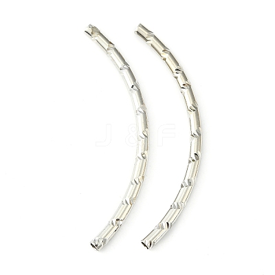 Brass Curved Tubes Beads KK-B793-N-1