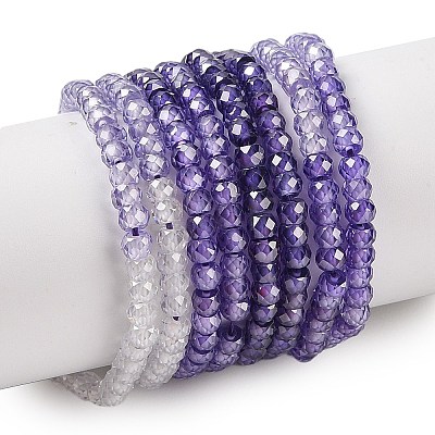 Transparent Gradient Color Cubic Zirconia Strand ZIRC-NH0002-01B-1