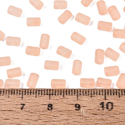 FGB Frosted Transparent Glass Seed Beads SEED-N013-05A-04-1