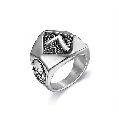 Punk Style 316L Stainless Steel Finger Rings for Men FS-WG96F45-01-1