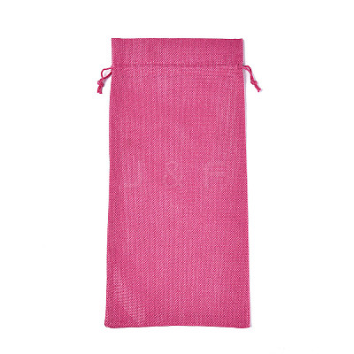 Rectangle Polyester Imitation Burlap Packing Pouches ABAG-N009-01A-06-1