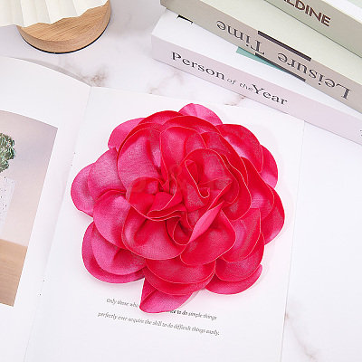 Flower Polyester Brooches JEWB-WH20003-04E-1