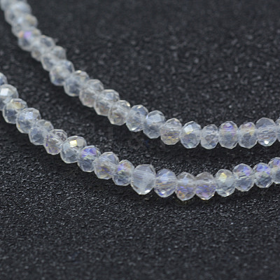 Electroplate Glass Beads Strands X-EGLA-J144-AB-A01-1