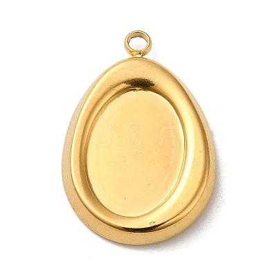 304 Stainless Steel Pendant Cabochon Settings For Enamel STAS-D013-01B-G-1