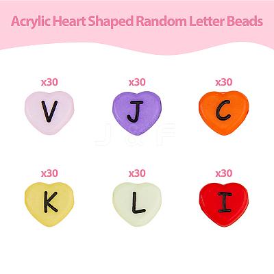 180Pcs 6 Colors Horizontal Hole Opaque Acrylic Beads SACR-HY0001-01-1