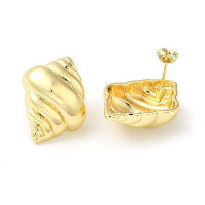 Rack Plating Brass Stud Earrings X-EJEW-Q786-01G-1