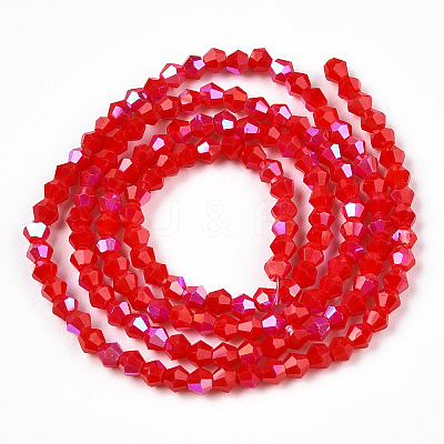 Opaque Solid Color Electroplate Glass Beads Strands LS-EGLA-A039-P2mm-L02-1