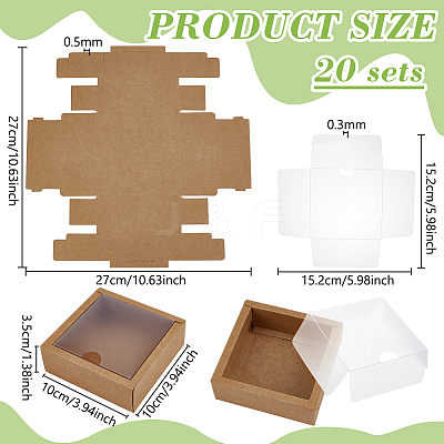 Foldable Square Paper Storage Gift Boxes CON-WH0110-42B-03-1