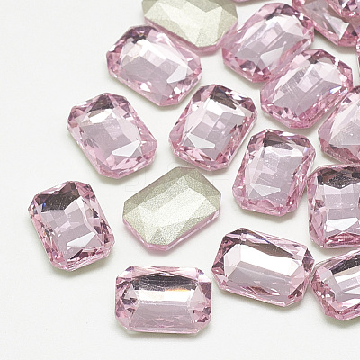 Pointed Back Glass Rhinestone Cabochons RGLA-T079-10x14mm-10-1