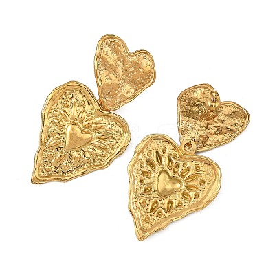 304 Stainless Steel Stud Dangle Earrings for Women EJEW-JE07475-03-1