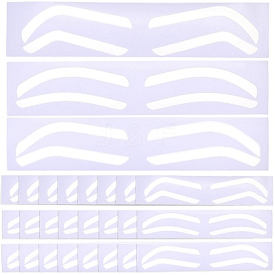 60Pcs 3 Styles Plastic Eyebrow Tattoo Practice Skin AJEW-CP0009-58B-1
